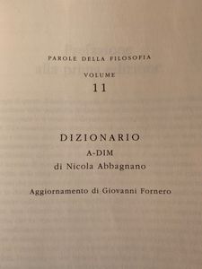 Filosofia - Storia Parole Temi - Vol.11 - Dizionario A - DIM