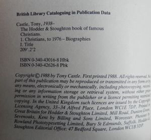 The Hodder & Stoughton Book of Famous Christians