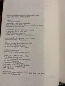 Filosofia - Storia Parole Temi - Vol. 17 - La filosofia e le discipline scientifiche