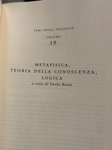 Filosofia - Storia Parole Temi - Vol. 19 - Metafisica, teoria della conoscenza, logica