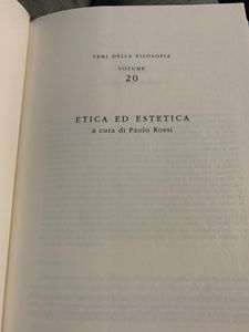 Filosofia - Storia Parole Temi - Vol. 20 - Etica ed estetica