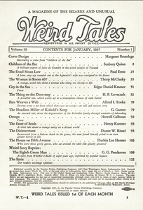 Weird Tales, Vol. 29, No. 1