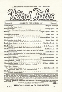 Weird Tales, Vol. 29, No. 3