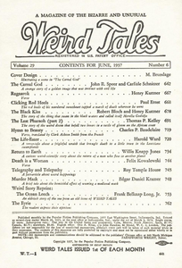 Weird Tales, Vol. 29, No. 6
