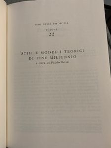 Filosofia - Storia Parole Temi - Vol. 22 - Stili e modelli teorici di fine millennio