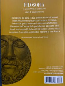 Filosofia. Classici Antichi e Moderni - Vol. 25 - Epicuro. Opere e testimonianze sulla dottrina