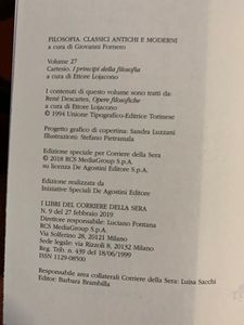 Filosofia. Classici Antichi e Moderni - Vol. 27 - Cartesio. I principi della filosofia