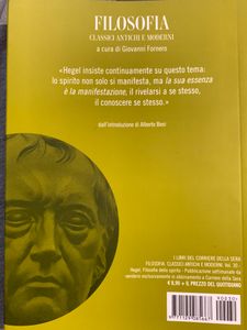 Filosofia. Classici Antichi e Moderni - Vol. 30 - Hegel. Filosofia dello spirito