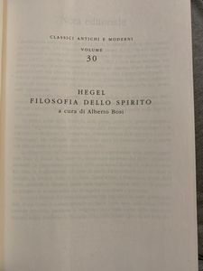 Filosofia. Classici Antichi e Moderni - Vol. 30 - Hegel. Filosofia dello spirito