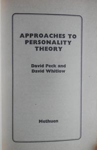 Approaches to Personality Theory