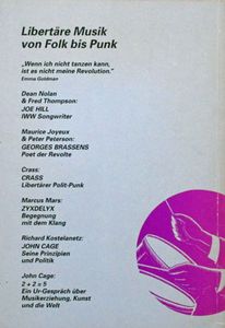 Trafik Internationales Journal Zur Libertären Kultur Und Politik - Libertäre Musik Von Folk Bis Punk