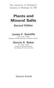 Plants and Mineral Salts