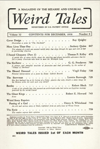 Weird Tales, Vol. 32, No. 6