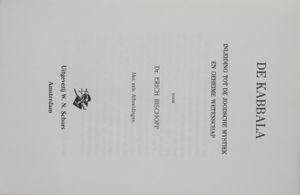 De kabbala Inleiding tot de Joodsche mystiek en geheime wetenschap Talmud-catechismus