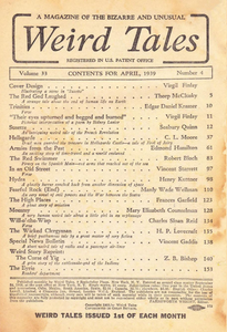 Weird Tales, Vol. 33, No. 4