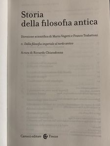 Storia della filosofia antica. - IV. Dalla filosofia imperiale al tardo antico