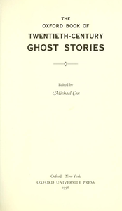 The Oxford Book of Twentieth-Century Ghost Stories