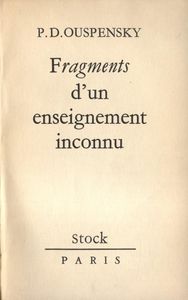Fragments D'Un Enseignement Inconnu