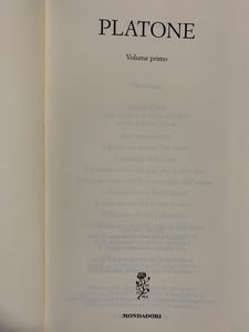 Platone (Volume Primo)
