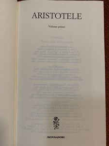 Aristotele (Volume Primo)