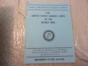 The United States Marine Corps in the World War