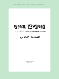 Punk Avenue: Inside the New York City Underground 1972-1982