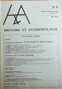 Histoire Et Anthropologie N°9