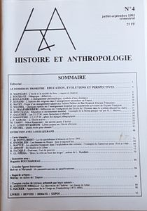 Histoire Et Anthropologie N°4