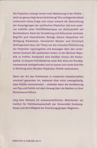 Pop und Politik. Politische Popkultur und Kulturpolitik in der Mediengesellschaft