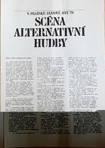 9. Pražské jazzové dny '79 - Scéna Alternativní Hudby