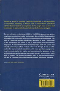 Describing Morphosyntax: A Guide for Field Linguists