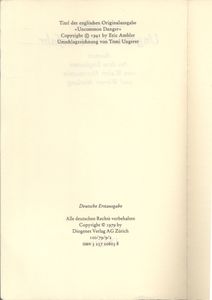 Ungewöhnliche Gefahr