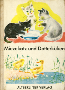 Miezekatz und Dotterküken