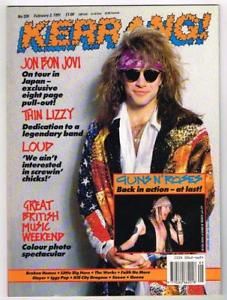 Kerrang No 326 Jon Bon Jovi Feb. 1991 Guns n' Roses