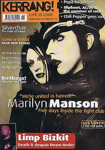 Kerrang Marilyn Manson Feb 2001 Issue 839 