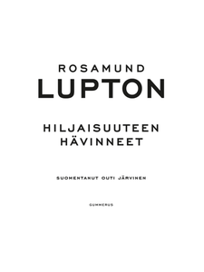 Hiljaisuuteen hävinneet