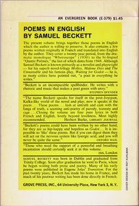 Poems in English by Samuel Beckett
