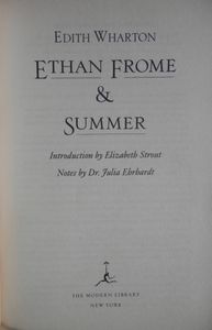 Ethan Frome & Summer