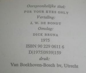 James Bond - Van Een Blik Tot Een Moord
