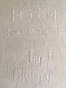 Form (And Substance): Joy Division