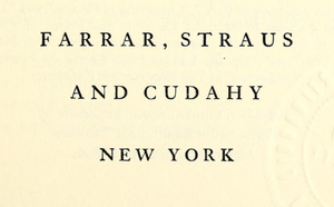 Farrar, Straus and Cudahy