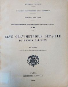 Levé gravimétrique détaillé du bassin parisien