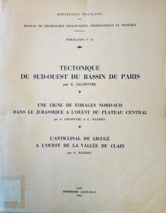 Tectonique du sud-ouest du bassin de Paris / Une ligne de forages nord-sud dans le Jurassique à l'ouest du Plateau Central / L'anticlinal de Ligugé à l'ouest de la vallée du Clain