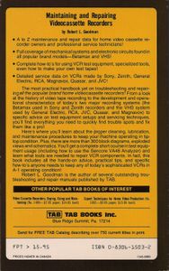 Maintaining & Repairing Videocassette Recorders