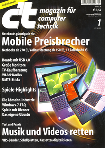 c't - Magazin Für Computertechnik 01/2010