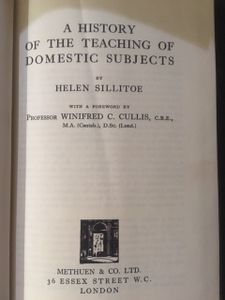 A History Of The Teaching Of Domestic Subjects