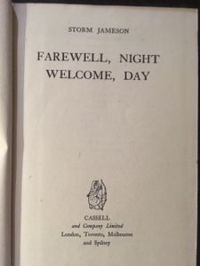 Farewell, Night; Welcome, Day