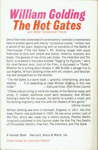 The Hot Gates and Other Occasional Pieces