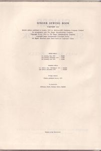 Singer Sewing Book