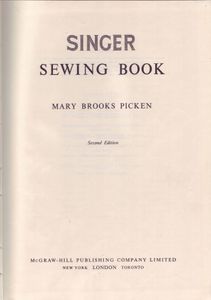 Singer Sewing Book